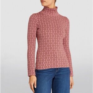 Maje Clover Print Rollneck Sweater